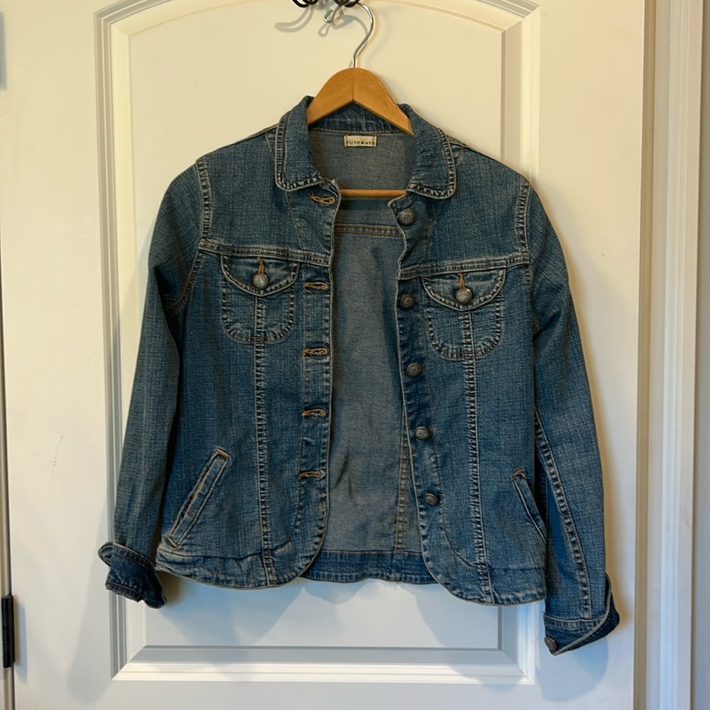 Putumayo Blue Cotton Denim Jean Jacket Small